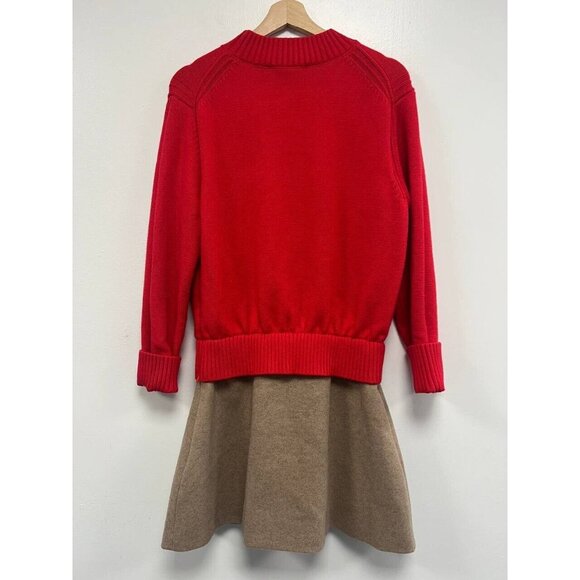Anthropologie Mare Mare Twofer Mock-Neck Sweater Dress Red Size Small - Picture 5 of 11